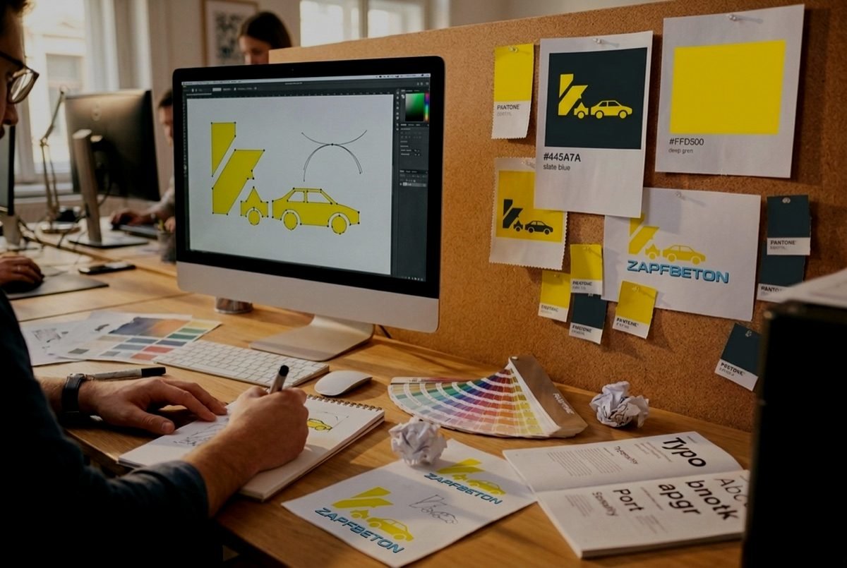 Behind the Scenes. Branding-Material am Set